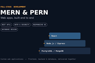 build a full stack mern or pern web application