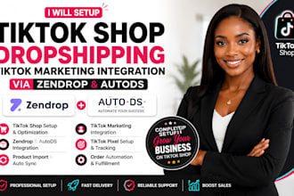 setup tiktok shop dropshipping tiktok marketing integration via zendrop autods