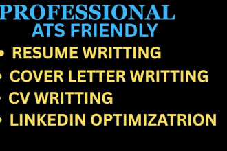 create a professional   ats compliant resume and cv