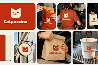 design premium logo branding with packaging mockups