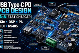 design pcb, pcb layout, schematic and embedded firmware for iot