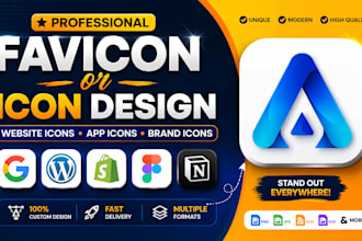 do professional favicon or icon design or app icons