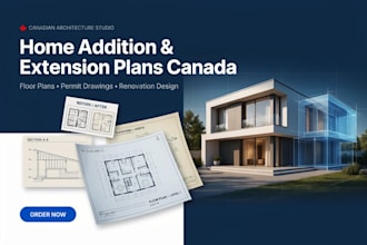 create floor plans home addition and extension permit drawings in canada