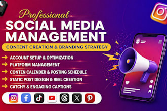 be your social media marketer content creator social post design
