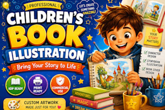 design children book illustration and cover children story book illustration