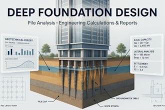 provide deep foundation design, pile analysis, calculations engineering reports
