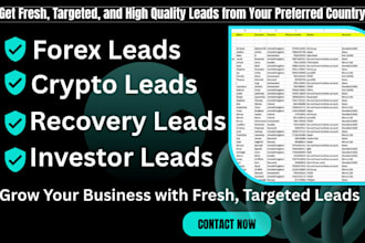 provide verified forex lead, forex recovery lead, targeted forex investor lead