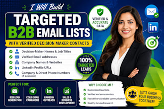 build targeted b2b verified email list with decision maker contacts