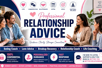 provide professional relationship advice dating advice and love coaching
