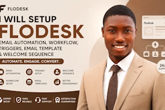 setup flodesk email automation workflow triggers email template welcome sequence
