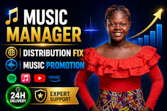 music distribution, music marketing, music manager and fix distribution issues