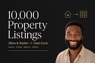 scrape zillow, realtor and real estate listings into excel or csv
