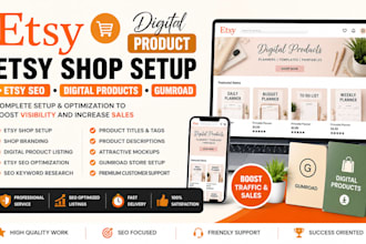 etsy digital product etsy shop set up etsy seo etsy digital product gumroad etsy