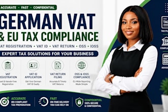 handle german vat registration, vat returns, oss ioss and tax filing