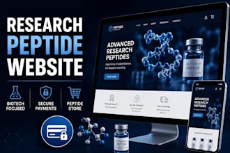 build research peptide website peptide payment integration biotech peptide store