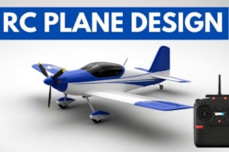 design custom 3d printable rc car, boat, airplane, robot and drone models