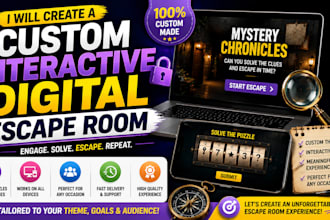 create a custom interactive digital escape room