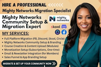 setup and manage your mighty networks community and courses