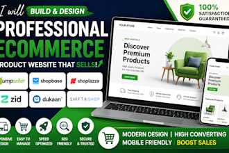 build jumpseller shopbase shoplazza zid dukaan shift4shop product website design