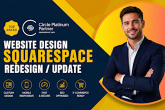 design, redesign or update a responsive squarespace website