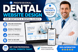 build a modern dental website for dentists and dental clinics