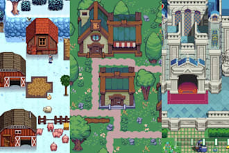 do top down pixel art tileset pixel game map asset 2d pixel background rpg maker