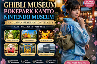 secure ghibli museum, pokepark kanto, nintendo museum and japan reservations
