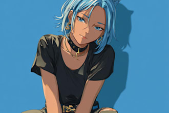 anime illustration, manga, anime art, anime illustration