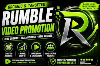do organic rumble video promotion and grow your channel with targeted audience