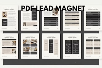 design PDF lead magnet ebook pdf, workbook, lead magnet in canva pro, affinity
