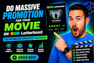 do massive promotion for your movie on letterboxd to increase organic ratings