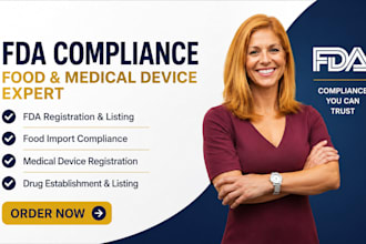 provide fda registration listing and food import compliance assistance