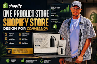 design a one product store or redesign shopify dropshipping store for conversion