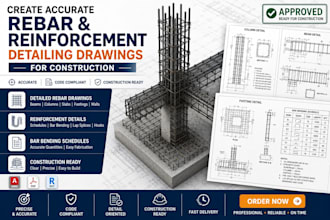 create accurate rebar and reinforcement detailing drawings for construction