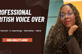 record a professional british english voice over