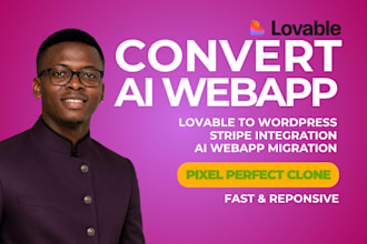 convert lovable bolt new to wordpress hostinger website with stripe integration