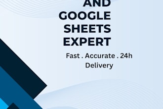 data entry specialist excel and google sheets expert