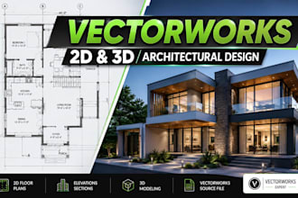 create 2d and 3d architectural drawings in vectorworks