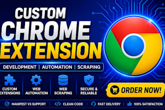 design and develop a custom chrome browser extension