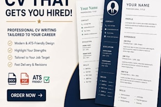 design a professional and atsfriendly resume for your career