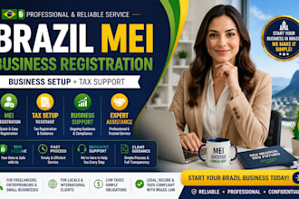 register mei business in brazil and provide tax setup assistance