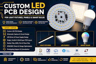 custom led pcb design for light fixtures, panels and smart bulbs