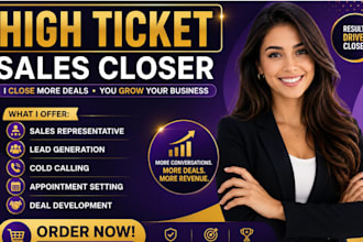 high ticket sales closer salesperson sales representative appointment setter