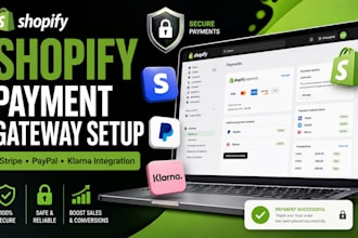 setup shopify payment gateway stripe paypal klarna integration