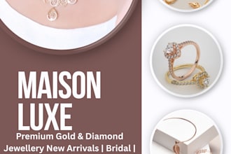design luxury jewellery flyers and promotional banners
