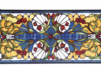 design custom floral, bird and nature stained glass pattern
