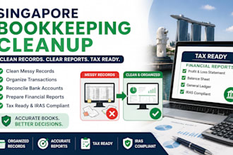 clean messy singapore bookkeeping records and prepare tax ready financial report
