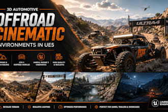 3d automotive offroad gta v utra4 racing  3d cinematic environment in ue5