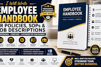 create employee handbook, hr policies, sop, job description and training manual