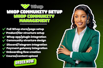 setup whop community whop online course whop management